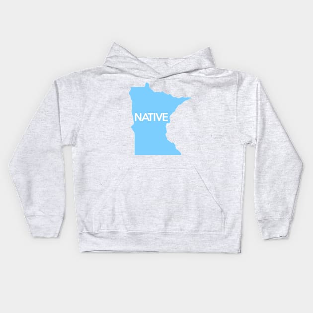 Minnesota Native MN Blue Kids Hoodie by mindofstate